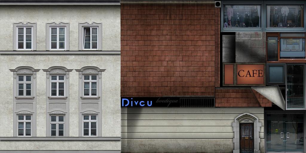 24 KUVA 9. Rescue 2 -pelissä käytetyn rakennuksen diffuusiokartta.