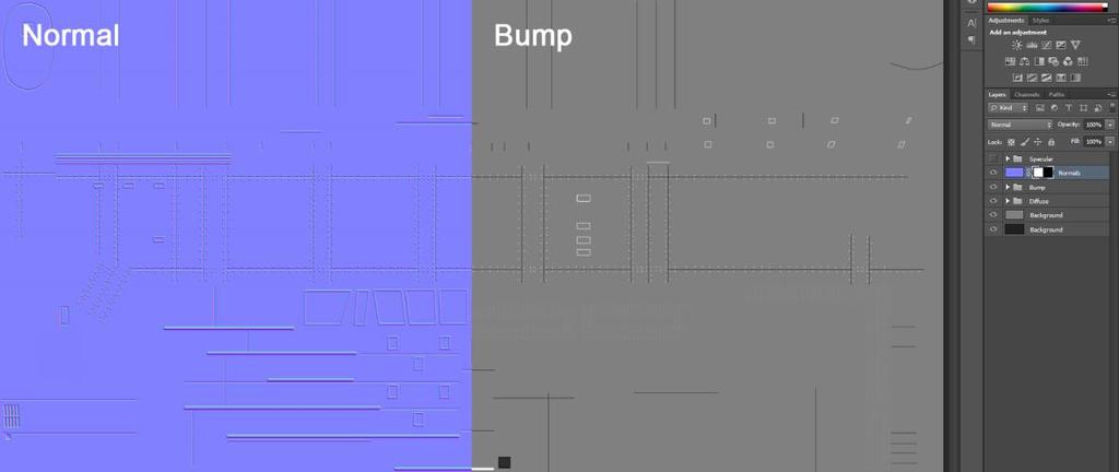 88 Alt + Shift + E. Yhdistetylle tasolle valittiin Filter-pudotusvalikon NVIDIA Tools - kohdasta NormalMapFilter -toiminto. Liitännäisen ikkunasta säädettiin lopputulokselle halutut arvot.