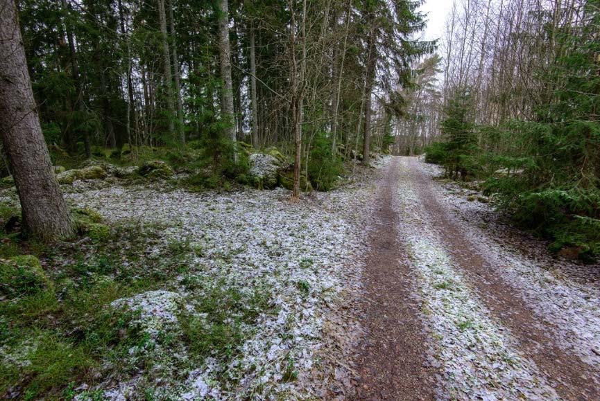 4 Tien toisella puolen kuopan itäpään kohdalla on suorakaiteen muotoinen tasoitettu alue, kooltaan noin 3x7 metriä.