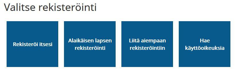 VAIHE 2B Pelaajan rekisteröinti HUOM!