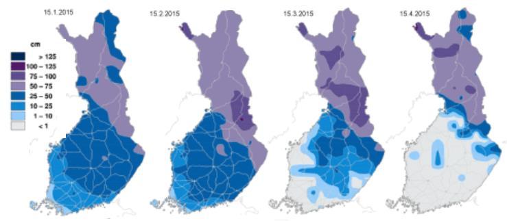 Tammikuussa lämpötila vaihteli nopeasti hyvin kylmästä aina nollakeliin. Helmikuun keskilämpötila oli pitkäaikaiseen keskiarvoon verrattuna selvästi korkeampi.