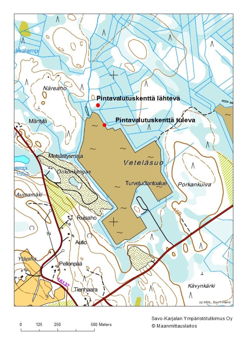 VETELÄSUO Kuormitustarkkailun toimivuus 2015 Ei ongelmia Vähäisiä ongelmia Epävarma laskenta Veteläsuon virtaamadataa on samalta ajalta, kun pumppaus kentälle tapahtui, vuonna 2015 5.5.-16.11.