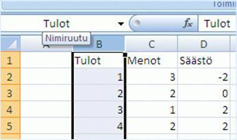 selkeyttää kaavoja erityisesti monisivuisissa taulukoissa tai viitattaessa toisiin