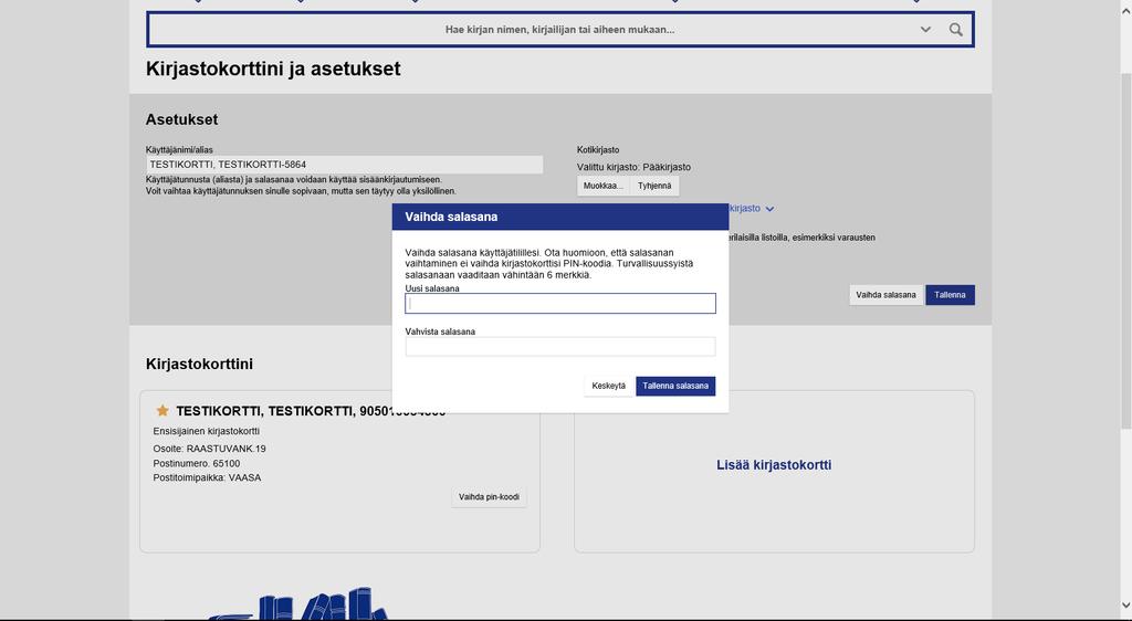 Voit tässä kohtaa tallentaa itsellesi myös