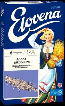 UUTUUS 1.2.2018: ELOVENA HETKI ANNOSPIKAPUURO KAURA-SIEMENET 240 G Ruokaisa vaihtoehto annospikapuuroihin.