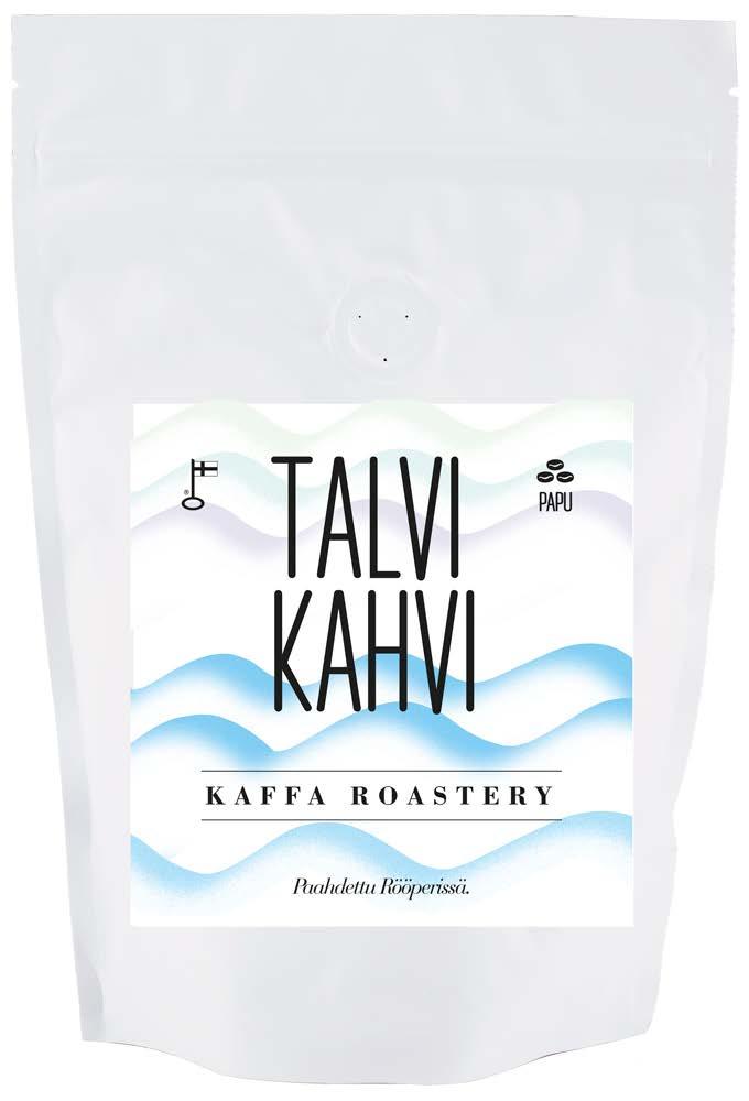 TALVI KAHVI TALVI KAHVI PAPU 50% GUATEMALA 5 0 % UGANDA Paahdoimme kaamokselle oman pehmeän kahvin,