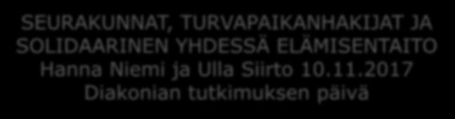 Hanna Niemi ja Ulla Siirto 10.11.