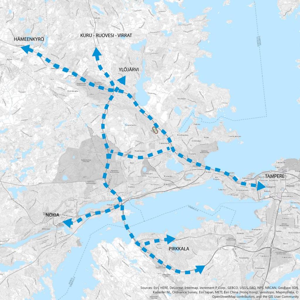 Sijaintipaikkatarkastelu Uudelle raviradalle tutkittiin potentiaalisia sijaintipaikkoja Ylöjärven alueelta syksyn 2017 aikana.