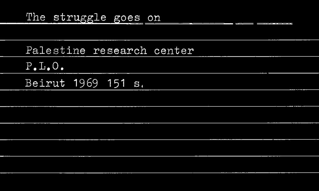The struggle goes on Palestine