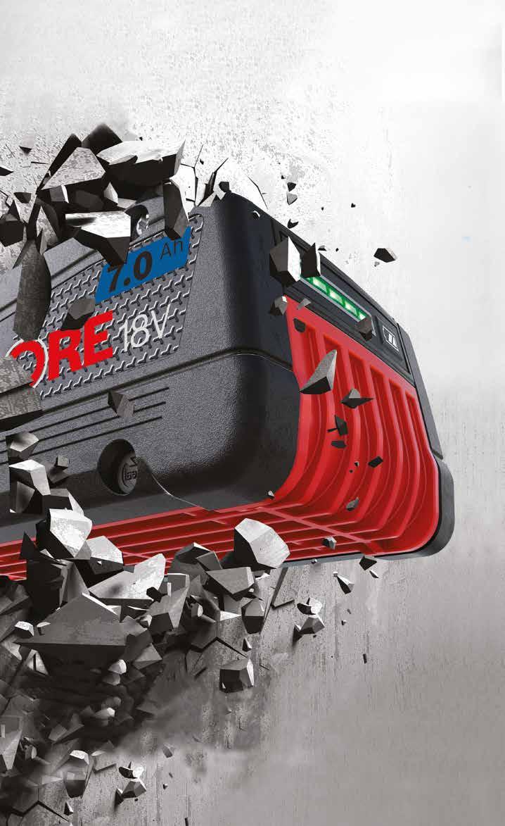 16 Kampanja +LISAK Näppärä voimapesä : Uusien ProCore 18 V -akkujen teho vastaa johdollisia 230 W:n työkaluja ostaessasi