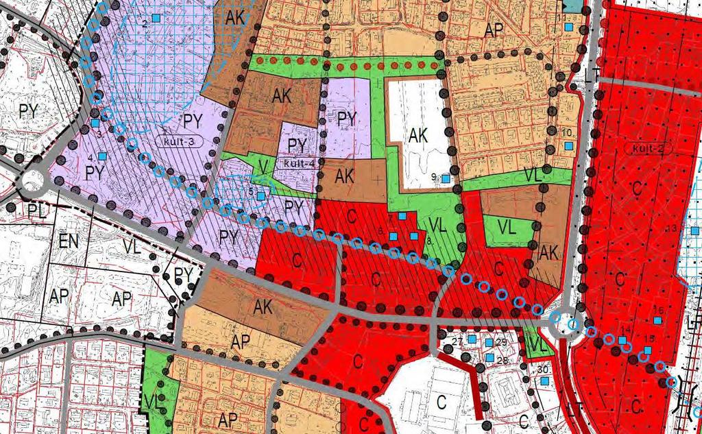 KEMPELEEN ASEMAKAAVAN MUUTOS 13 LASSINPUISTON KORTTELI JA MARTTILANPUISTO Ote Kempeleen taajaman osayleiskaava 2040 luonnoksesta (1. valmisteluvaiheen kuuleminen oli 6.6. - 29.2. ja 30.7. - 3.8.