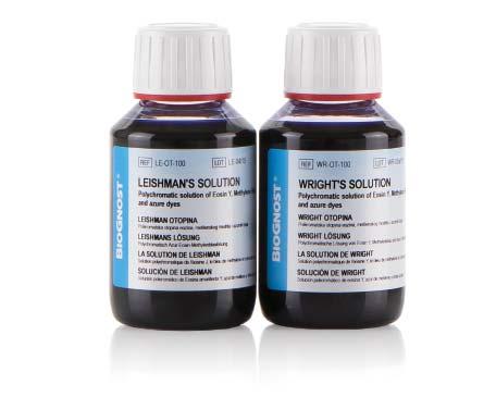 TU-OT-100 TU-OT-500 TU-OT-1L Leishman otopina Polikromatska otopina eozina Y, Methylene Blue i azurnih boja. Za bojenje u hematologiji i kliničkoj citologiji.