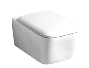 Seinä-wc:t IDO it! Rimfree Seinä-WC / Vägg-WC Rimfree-malli ilman huuhtelukaulusta. Mukana kova, kiinteästi kiinnitettävä ja pehmeästi laskeutuva (Slow Close) - istuinkansi (91595).