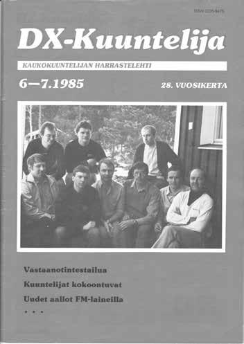 KARI KALLIO, Lahti DX-KUUNTELIJA -lehdet 30 vuotta sitten 28.vuosikerta osa 2 Kerholehtemme, joka painettiin Salossa, oli saanut kansiinsa kauniin punaisen värin. SDXL:n jäsenmaksu oli 80 mk.