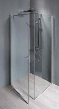 FORM 200 cm kõrgune pendeluksest (PSS1) ja fikseeritud seinast (FSS1) koosnev dušinurk (tellida eraldi). Võimalik kasutada ka üksiku uksena või üksiku dušiseinana.