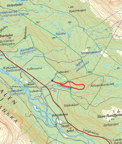 13. LULLEDALEN SKOGSSTI Parkplaz ca. 10 km von Skibon enfern, in Richung Finnland (ausgeschilder) Lulleslea Skibondalenissa, n.