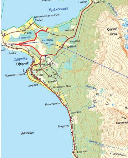 i 1. SPÅKENES/SPOAHKANJÁRGA Parkplaz an der E6 mi ausgeschilderem WC Parkkipaikka E6-ien varressa Copyrigh e ex ex ex ex e ex ex km km Weg eilweise markier, gu erkennbar Viioiu polun riseyksissä