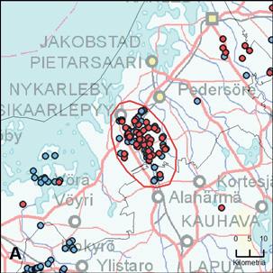 15. Jeppon reviiri (RannikkoPohjanmaa Pohjanmaa) Yksilömääräarvio: 4 Tassuhavainnot 14.8. 31.