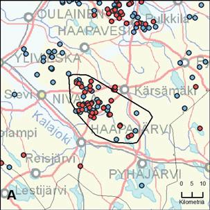 19. Kärsämäen reviiri (Oulu) Yksilömääräarvio: 5 Tassuhavainnot Alueen koko 7.8. 31.12. 24 kpl 25 kpl, 36 yks. 1.1.2018 28.