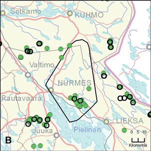 GPSaineisto 2 kpl, merkitty 14.2. ja 24.3.2018 Maastoseuranta Etsintäreittejä: 191 km Jäljitysreittejä: 7 kpl (22,2 km), joista 5 pituudeltaan yli 3 km.