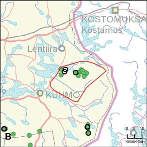 610 km 2 (GPS paikannukset) DNA näytteet Kerätyt näytteet: 22 kpl Onnistuneet määritykset: 17 kpl kahdesta eri