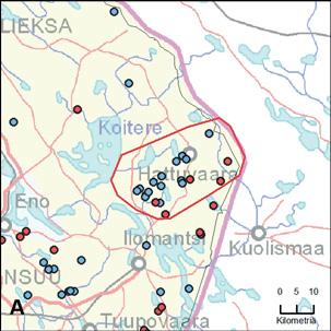 40. Kelsimän rajareviiri (PohjoisKarjala) Yksilömääräarvio: 23 Tassuhavainnot 8.8. 31.12.