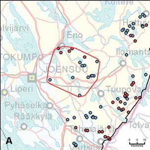 42. Koveron reviiri (PohjoisKarjala) Yksilömääräarvio: 3 yksilöä Tassuhavainnot 2.8. 31.