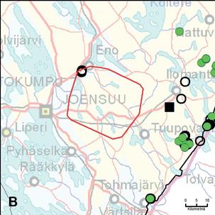 Alueen koko 790 km 2 DNA näytteet Kerätyt näytteet: 5 kpl Onnistuneet määritykset: 0