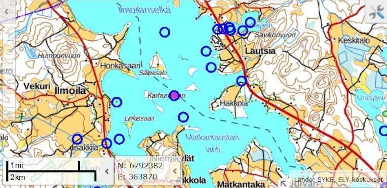 Hertta-tietojärjestelmän mukaan Ilmoilanselän Hevossaaren näytepisteeltä on 30 kpl 2000-luvulla toteutettua näytteenottoa.