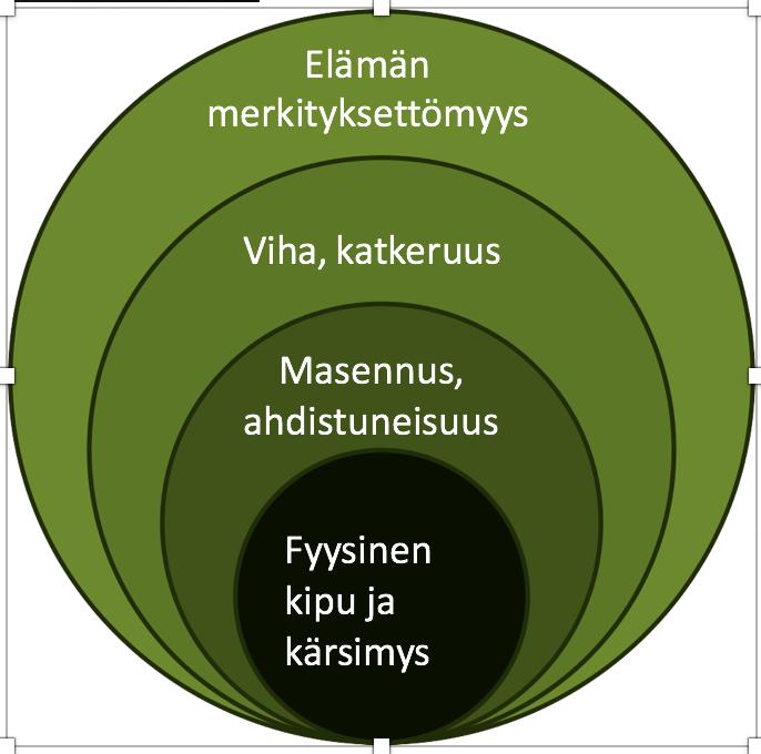 Surun eri vaiheet: sokki, protesti,epätoivo ja uudelleenjärjestely (Er-janti & Paunonen-Ilmonen 2004) Ongelmana on olettamus, että normaali suru tulee