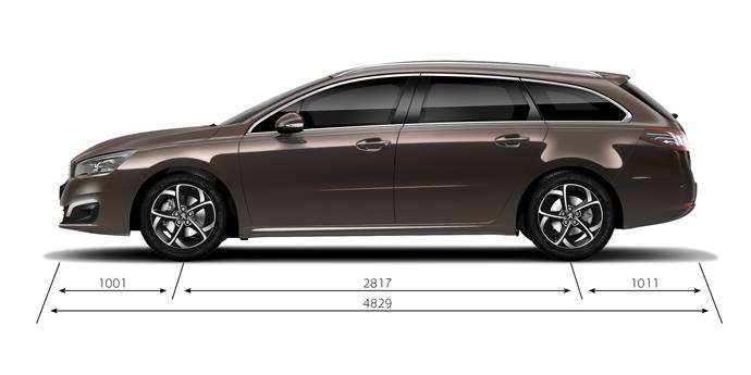 Peugeot 308 tekniset tiedot MITAT Pituus Leveys / Leveys peileistä Korkeus Akseliväli Raideleveys: Edessä / Takana Tavaratilan tilavuus: