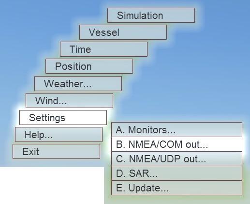 28 / 94 6.1 NMEA/COM OUT Definitionen har två delar: 6.1 NMEA/COM OUT Määritys koostuu kahdesta osasta: Definitionen av själva paketsändning sker i simulatorn, i dialogen ovan.