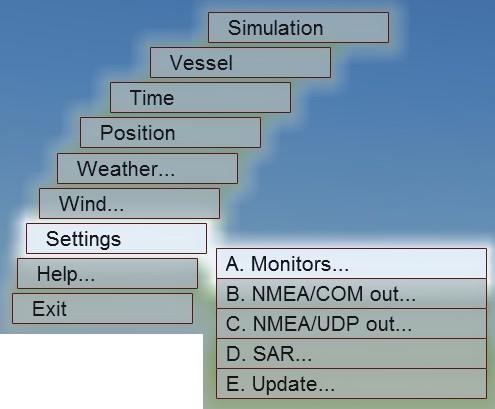 39 / 94 5.7 INSTÄLLNINGAR (SETTINGS) 5.7 Med Settings definierar man Bildskärmarna, se nedan samt avsnittet 2 Bildskärmar och grafikkort på sidan 18.