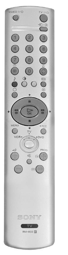 Configuração do telecomando para um DVD ou um Vídeo Para além das funções deste televisor Sony, este telecomando está preparado para controlar também as funções básicas do seu DVD Sony e da maioria