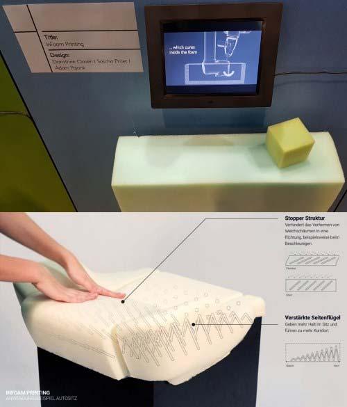 InFoam 3D-printing Uusi tulostusmenetelmä, älykkäiden vaahtomuovituotteiden valmistukseen.