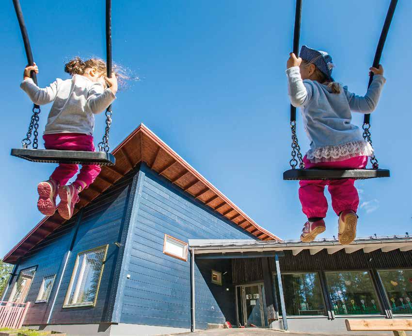 PUUSTA FROM WOOD Touhula Hiirulaisenkujan päiväkoti Touhula Hiirulaisenkuja day-care centre Oulu, Hiirosen kaupunginosa Partanen & Lamusuo Oy Honkarakenne Oyj Päiväkoti on suunniteltu