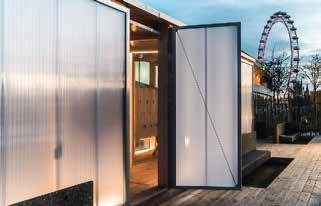 the building. There users can face each other, sculptor Pernu s work and views over the River Thames. The Finnish rooftop sauna was part of a Nordic Matters exhibition in the Southbank Centre.