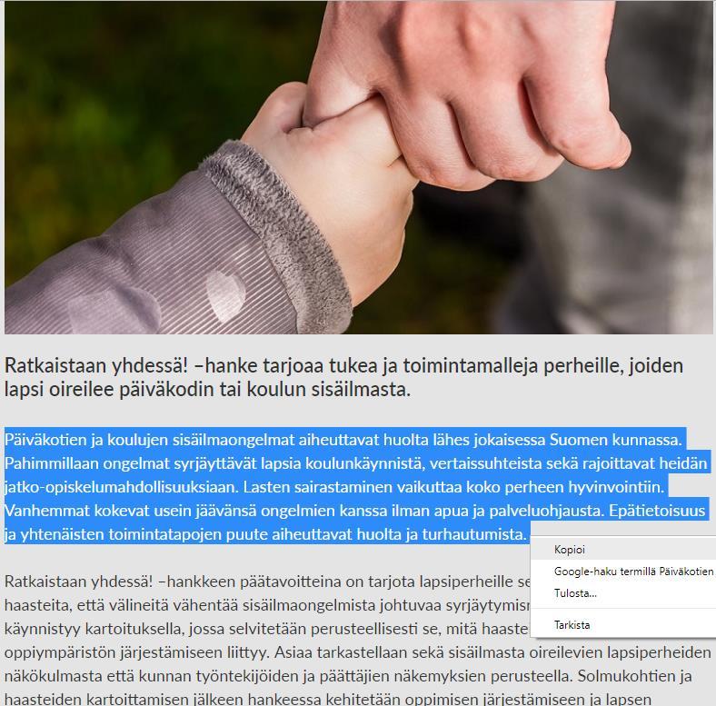 18. a) Kopioi teksti ensin valitsemastasi lähteestä b) Liitä se muistioon c) Kopioi teksti muistiosta d) Liitä teksti lopuksi haluttuun kenttään 19.