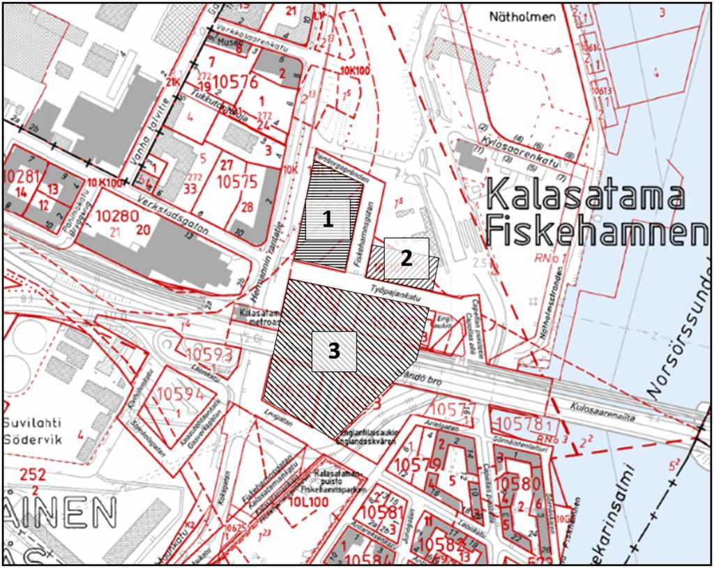 Helsingin kaupunki Pöytäkirja 2 (10) vinvointikeskuksen (Tehyke) rakennustyömaalla. Murskaustyötä tehdään ilmoitetun ajanjakson aikana 20 päivää. Murskauspaikka on merkitty kuvaan 1.