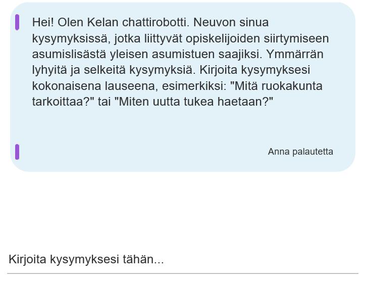 Chatbot Seuraavaksi