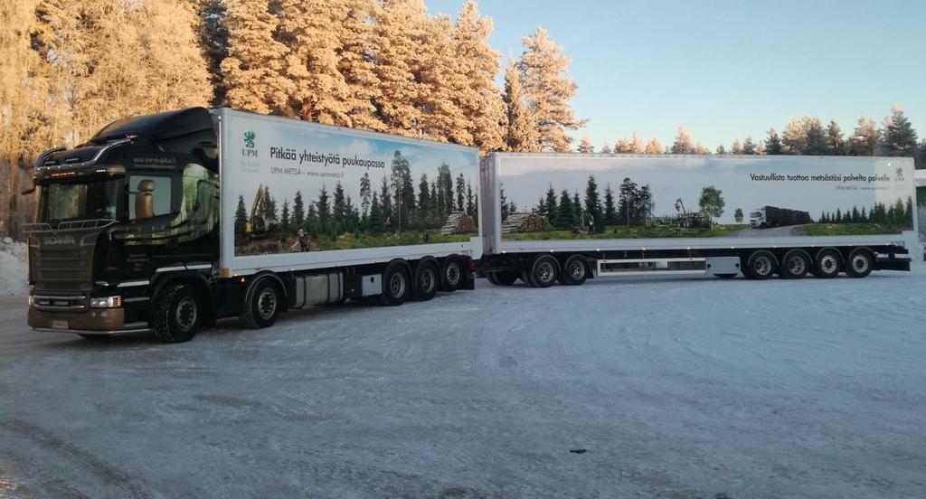 Koneurakointi Aki Sammalisto Kokemuksia vasta hyvin rajallisesti 5+5-akselinen 84t 27,5-metrinen sopii kantateillä tapahtuvaan liikennöintiin ajoominaisuuksien puolesta hyvin 84-tonnisessa 14%