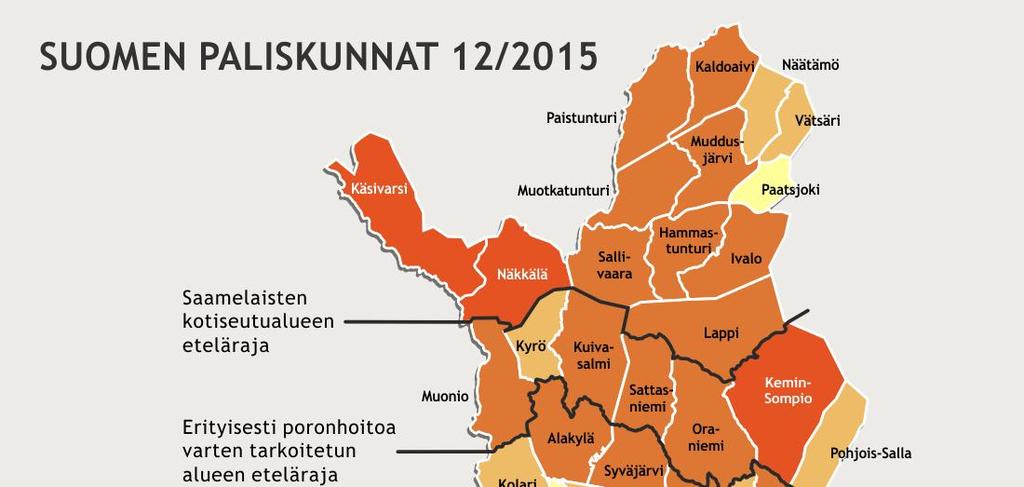 54 / 70 VE 1 VE 2 VE 3 Sodankylä Kolari VE 5 Rovaniemi VE 4 Kemi Kuva 23. Poronhoitoalue ja Suomen paliskunnat (www.paliskunnat.fi) sekä ratalinjausvaihtoehtojen yleispiirteinen sijainti. 8.3.3 Lapin matkailustrategia 2015 2o18 Lapin liitossa vuonna 2014 laadittu Lapin matkailustrategia tarjoaa vision ja askelmerkit matkailun kehittämiselle vuoteen 2018 asti.