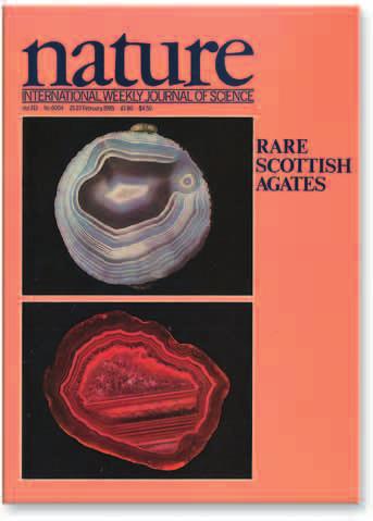 E., Jocelyn, J.T., Donnelly, Guy, M. & C. Behan, C. (1985). Origin of agates in volcanic rocks from Scotland. Nature 313, 672 674. Moxon, T.