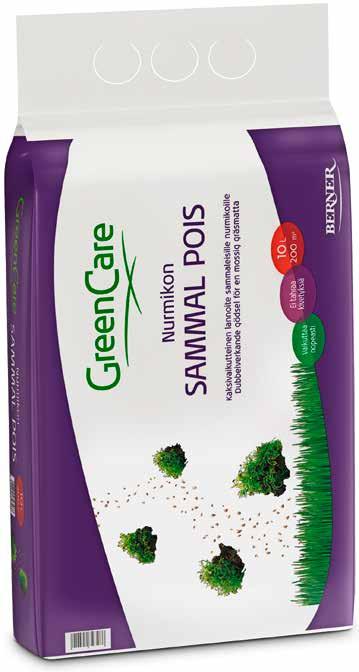 19 90 (24,90) GreenCare Nurmikon Sammal Pois 10 l Poistaa sammaleen nurmikolta