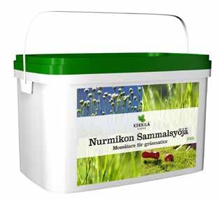 90 SÄÄSTÄ 50% (0,15/l) 12 95 (14,95) Kekkilä Nurmikon Sammalsyöjä 5 kg Hävittää