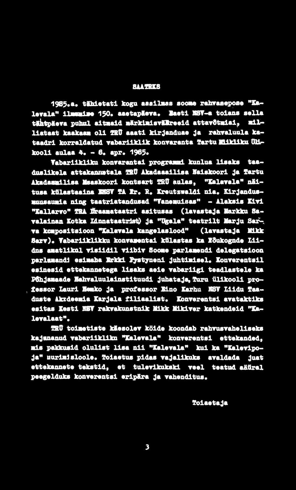 kunlua lisaks taadttslikela attakamuitala ntü Ikadaaailisa Vaiskoori ja lartu Akadamilisa Msaskoori koatsart IRO äolasj *ПЕа1ата1а** niitusa kfilastaaina ВЕЕПГ Ci Ir* S* Kreatzwaldi nia* Bfjandus-