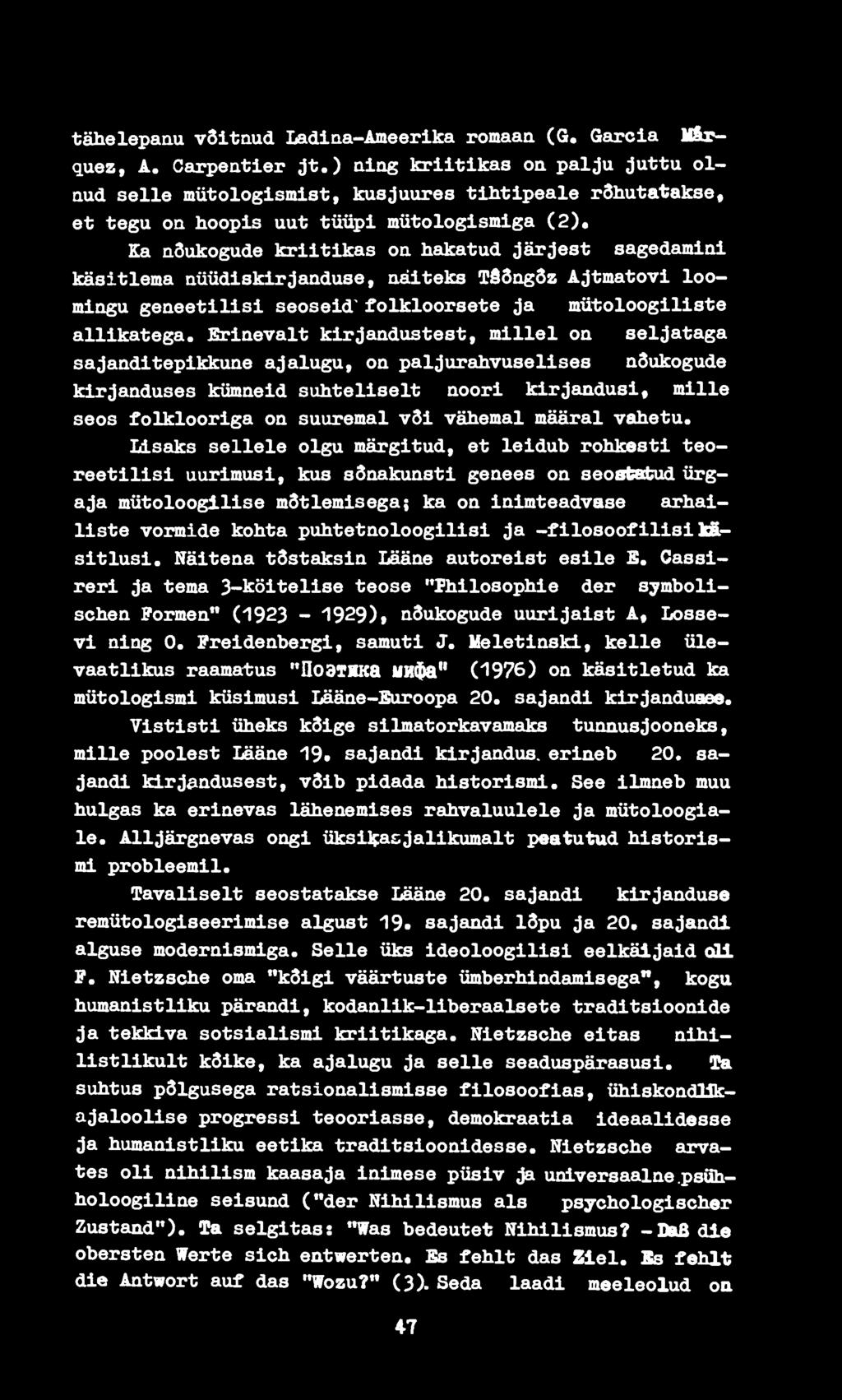 käsitlema aüüdiskirjanduse, aeliteks TdSngSz Ajtmatovi loomingu geneetilisi seoseid' folkloorsete ja mütoloogiliste allikatega.