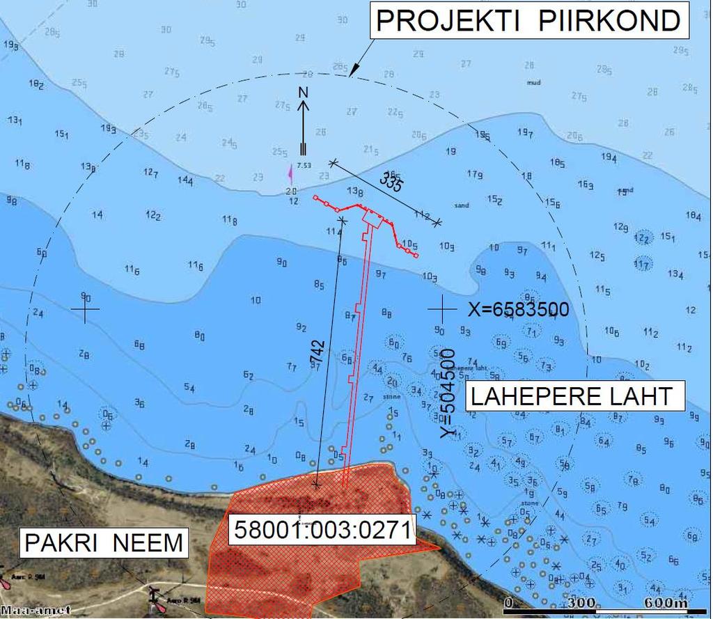 Pakrineeme Sadama OÜ Paldiski LNG terminali kai ehitamise vee erikasutusloa KMH 6 Joonis 1. LNG terminali kai tarindite asendiskeem.