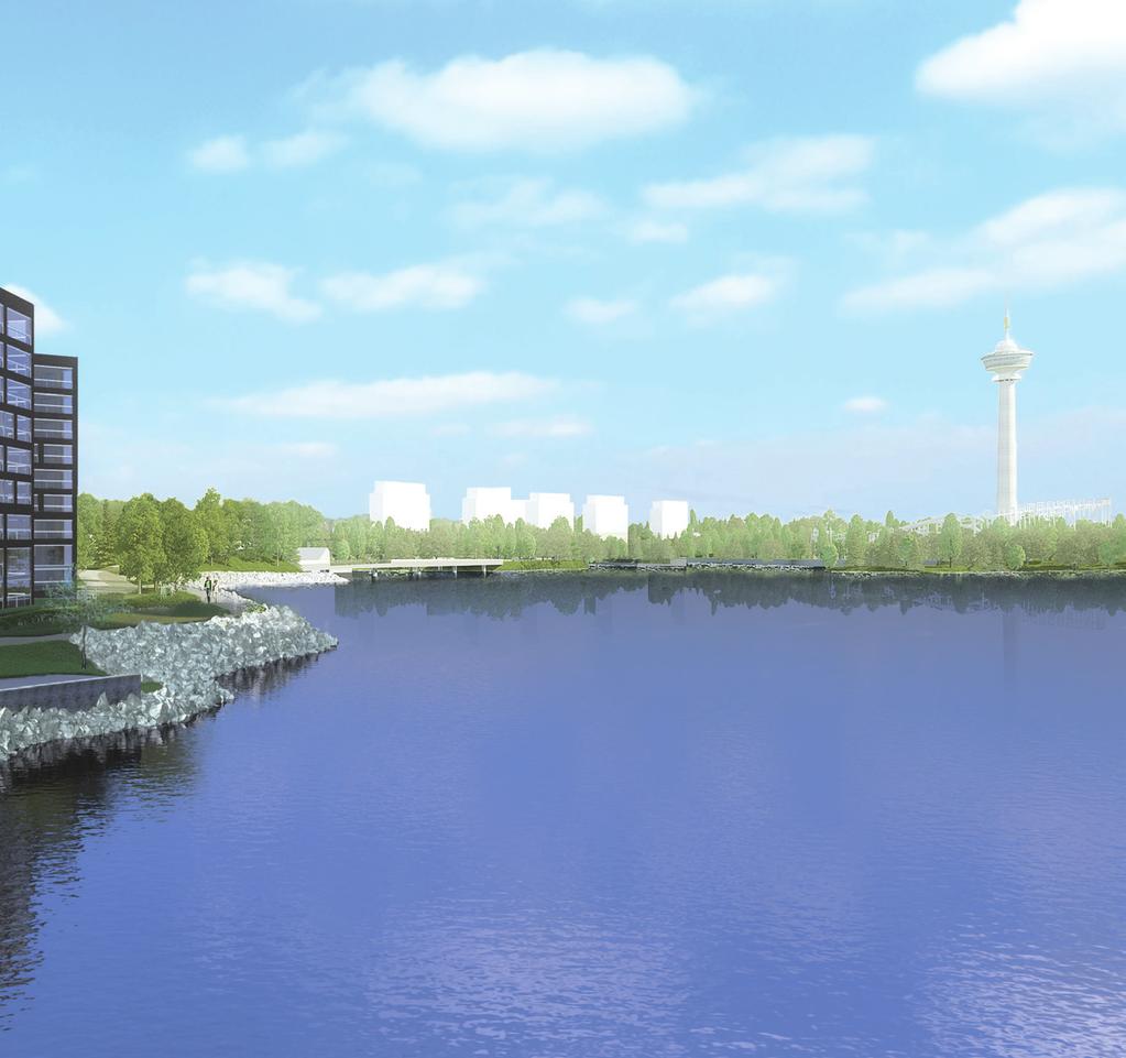 3 Tampereen keskustan ja Näsijärven toisiinsa yhdistävästä Ranta-Tampellasta tulee korkealaatuinen asuinalue tunnelmallisine rantaraitteineen ja kanavineen.