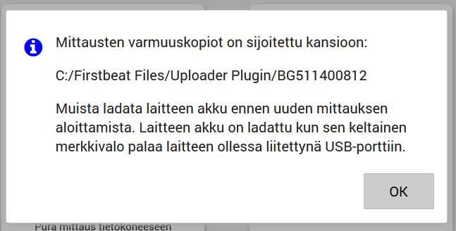 27 Mikäli haluat liittää hyvinvointianalyysiin aiemmin puretun mittauksen, valitse Valitse mittaus. 3. Ohjelma alkaa siirtää mittauksia laitteelta palvelimelle.